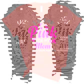 I Wear Pink For My Grandma Ribbon Family Love Mom Women's Short Sleeve T-shirt Unisex Crewneck Soft Tee - Thegiftio UK