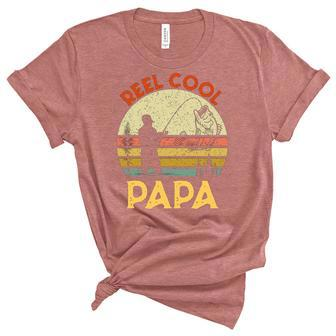 Reel Cool Papa Funny Vintage Fishing Fathers Day Women's Short Sleeve T-shirt Unisex Crewneck Soft Tee - Thegiftio UK