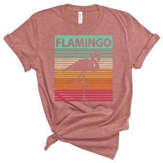 Retro Flamingo Vintage Flamingo Women's Short Sleeve T-shirt Unisex Crewneck Soft Tee - Thegiftio UK