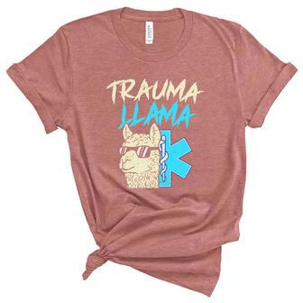 Trauma Llama K Funny Alpaca Llama Snake Unisex Crewneck Soft Tee - Thegiftio UK