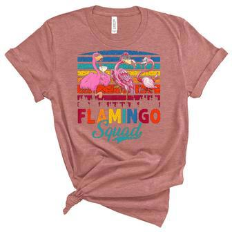 Vintage Retro Flamingo Squad Flamingo Wearing Sunglasses 1 Graphic Design Printed Casual Daily Basic Women's Short Sleeve T-shirt Unisex Crewneck Soft Tee - Thegiftio UK