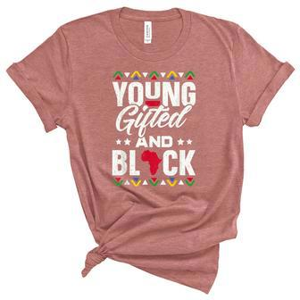 Young Gifted & Black African Pride Black History Month Unisex Crewneck Soft Tee - Thegiftio UK