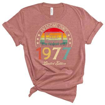 Awesome Since 1977 Vintage 1977 45Th Birthday 45 Years Old Unisex Crewneck Soft Tee - Seseable
