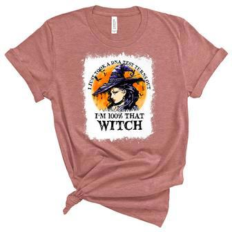 Bleached Im 100 That Witch Witchy Halloween Witch Unisex Crewneck Soft Tee - Seseable
