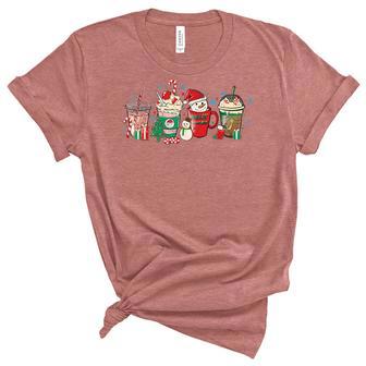 Christmas Coffee Women Sweets Winter Cozy Xmas Coffee Lovers Women's Short Sleeve T-shirt Unisex Crewneck Soft Tee - Thegiftio
