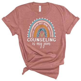 Counseling Is My Jam School Counselor Appreciation Unisex Crewneck Soft Tee - Seseable