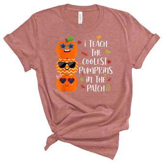 Cute I Teach The Coolest Pumpkins In The Patch Teacher Women's Short Sleeve T-shirt Unisex Crewneck Soft Tee - Thegiftio UK