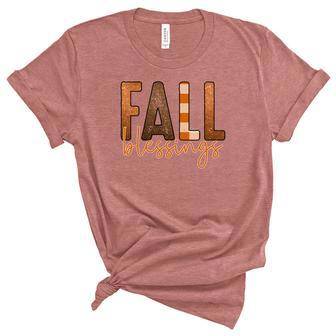 Fall Blessing Funny Gift Women's Short Sleeve T-shirt Unisex Crewneck Soft Tee - Seseable