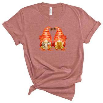 Fall Gnomes Couple Gift For You Women's Short Sleeve T-shirt Unisex Crewneck Soft Tee - Seseable
