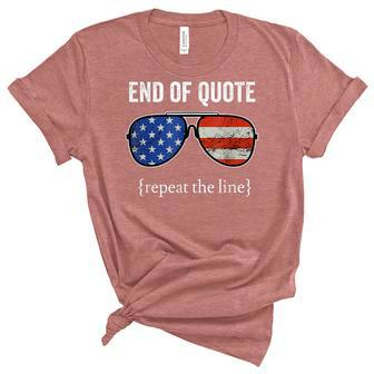 Funny Joe Biden End Of Quote Repeat The Line V2 Unisex Crewneck Soft Tee - Seseable