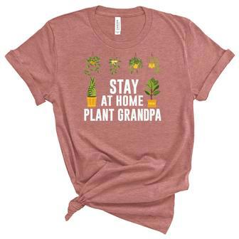 Gardening Stay At Home Plant Grandpa Custom Women's Short Sleeve T-shirt Unisex Crewneck Soft Tee - Seseable