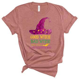 Good Witch Bad Witch I Can Go Either Way Halloween Costume V2 Unisex Crewneck Soft Tee - Seseable