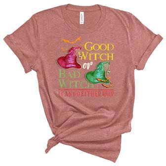 Good Witch Bad Witch I Can Go Either Way Halloween Costume V5 Unisex Crewneck Soft Tee - Seseable