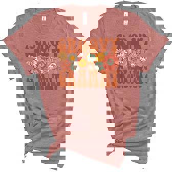 Groovy Grammy Retro Matching Family Baby Shower Mothers Day Unisex Crewneck Soft Tee - Thegiftio