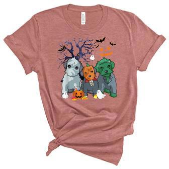 Halloween Schnoodle Dog Witch Schnoodle Dog Lovers Unisex Crewneck Soft Tee - Seseable