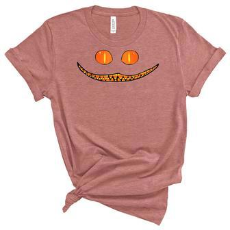 Halloween Trick Or Treat Candy Corn Grinning Cat Unisex Crewneck Soft Tee - Seseable