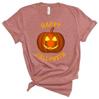 Happy Halloween Pumpkin Trick Or Treat Scary Unisex Crewneck Soft Tee - Seseable