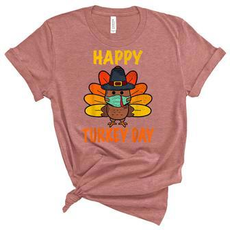 Happy Turkey Day Funny Thanksgiving 2021 Autumn Fall Season V3 Unisex Crewneck Soft Tee - Seseable