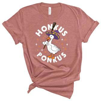 Honkus Ponkus Halloween Witch Hocus Duck Goose Funny Parody Unisex Crewneck Soft Tee - Seseable