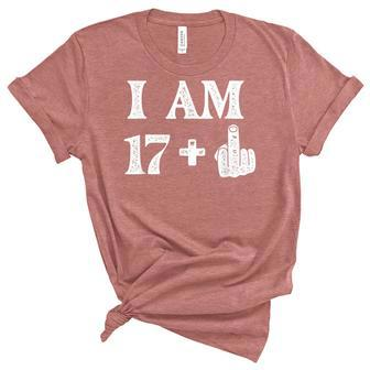 I Am 17 Plus 1 Years Old 18Th Birthday 18 Years Old Bday Unisex Crewneck Soft Tee - Seseable