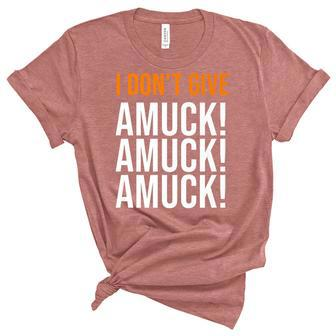 I Dont Give Amuck Amuck Amuck Unique Halloween Broom Women Unisex Crewneck Soft Tee - Seseable