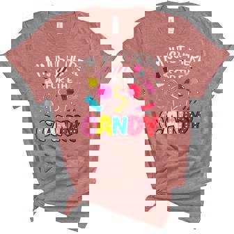 Im Just Here For The Candy Halloween Cute Lollipop Sweets Women's Short Sleeve T-shirt Unisex Crewneck Soft Tee - Thegiftio