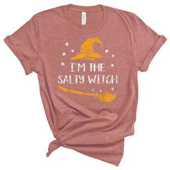 Im The Salty Witch Halloween Gift Matching Group Costume Unisex Crewneck Soft Tee - Seseable