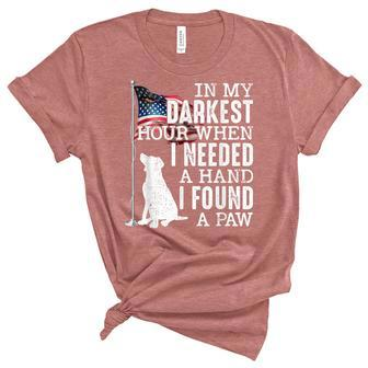 In My Darkest Hour I Reached For A Hand Found A Paw Unisex Crewneck Soft Tee - Thegiftio UK