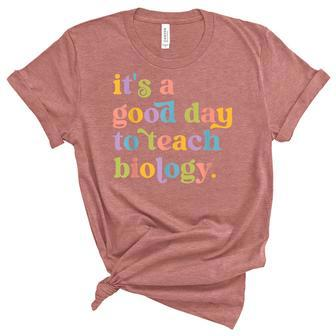 Its A Good Day To Teach Biology Retro Biology Teacher Women's Short Sleeve T-shirt Unisex Crewneck Soft Tee - Thegiftio UK
