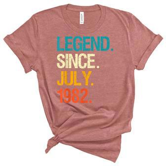 Legend Since July 1982 40 Year Old Bday 40Th Birthday Unisex Crewneck Soft Tee - Seseable