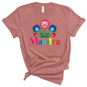 Maestra Proud Spanish Teacher Bilingual Teacher Latina Women's Short Sleeve T-shirt Unisex Crewneck Soft Tee - Thegiftio UK