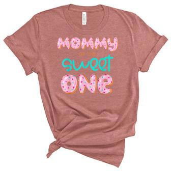 Mommy Of The Sweet One First Birthday Matching Family Donut Unisex Crewneck Soft Tee - Thegiftio UK