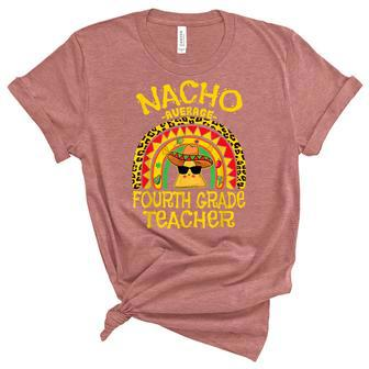 Nacho Average 4Th Grade Teacher Matching Mexican Teacher Women's Short Sleeve T-shirt Unisex Crewneck Soft Tee - Thegiftio UK