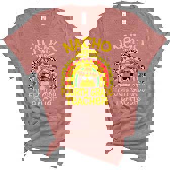 Nacho Average 4Th Grade Teacher Matching Mexican Teacher Women's Short Sleeve T-shirt Unisex Crewneck Soft Tee - Thegiftio