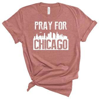 Pray For Chicago Chicago Shooting Support Chicago Outfit Unisex Crewneck Soft Tee - Seseable