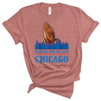 Pray For Chicago Chicago Shooting Support Chicago Unisex Crewneck Soft Tee - Seseable
