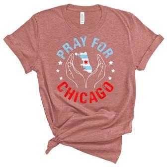 Pray For Chicago Chicago Shooting Support Chicago Unisex Crewneck Soft Tee - Seseable