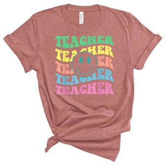 Retro Teacher Inspirational Colorful Elementary School V3 Women's Short Sleeve T-shirt Unisex Crewneck Soft Tee - Thegiftio UK
