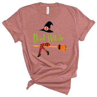 Scary Bad Witch Fly Broomstick Halloween Costume Good Witch Unisex Crewneck Soft Tee - Seseable