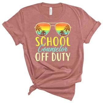School Counselor Off Duty Last Day Of School Summer Teacher Unisex Crewneck Soft Tee - Thegiftio UK