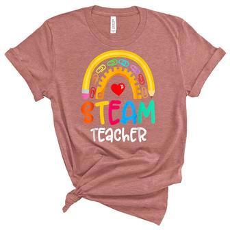 Steam Teacher Squad Team Crew Back To School Stem Special Unisex Crewneck Soft Tee - Seseable