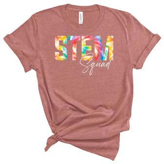 Stem Squad Science Technology Engineering Math Teacher Gift Women's Short Sleeve T-shirt Unisex Crewneck Soft Tee - Thegiftio UK