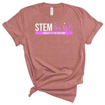 Steminist Equality Is The Solution Stem Teacher Women's Short Sleeve T-shirt Unisex Crewneck Soft Tee - Thegiftio UK