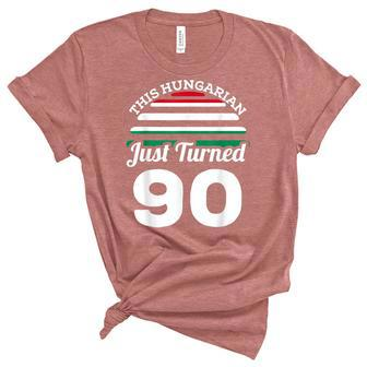 This Hungarian Just Turned 90 Hungary 90Th Birthday Gag Gift Unisex Crewneck Soft Tee - Seseable