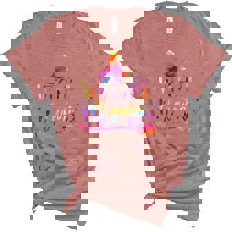 Tie Dye Witchy Mama Witch Hat Broom Spooky Mama Halloween Unisex Crewneck Soft Tee | Seseable UK