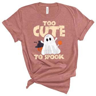 Too Cute To Spook For A Witch Halloween Unisex Crewneck Soft Tee - Thegiftio UK