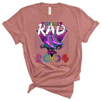 Totally Rad Since 2004 80S 18Th Birthday Roller Skating Unisex Crewneck Soft Tee - Seseable