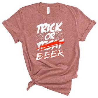 Trick Or Beer - Trick Or Treating Halloween Beer Drinkers Unisex Crewneck Soft Tee - Seseable