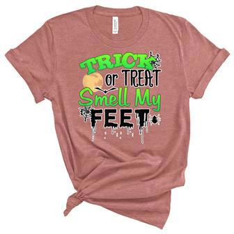 Trick Or Treat Smell My Feet Kids Halloween Costume Unisex Crewneck Soft Tee - Seseable