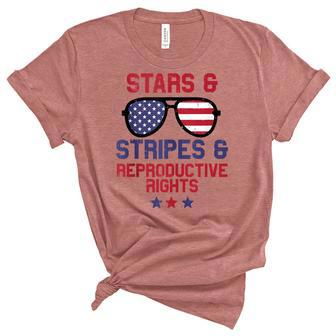 Us Flag Sunglass Stars Stripes Reproductive Rights Patriotic Unisex Crewneck Soft Tee - Thegiftio UK